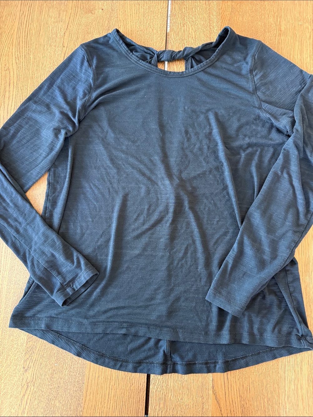 all in motion Navy Long Sleeve Twist-Back Tee